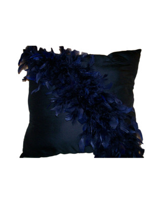 Glamorous Feathers-Navy Blue